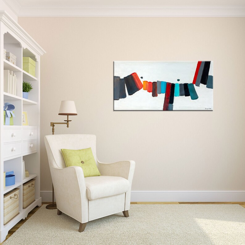 Abstract Painting, Original Abstract Painting, Kitchen Decor, Large ...