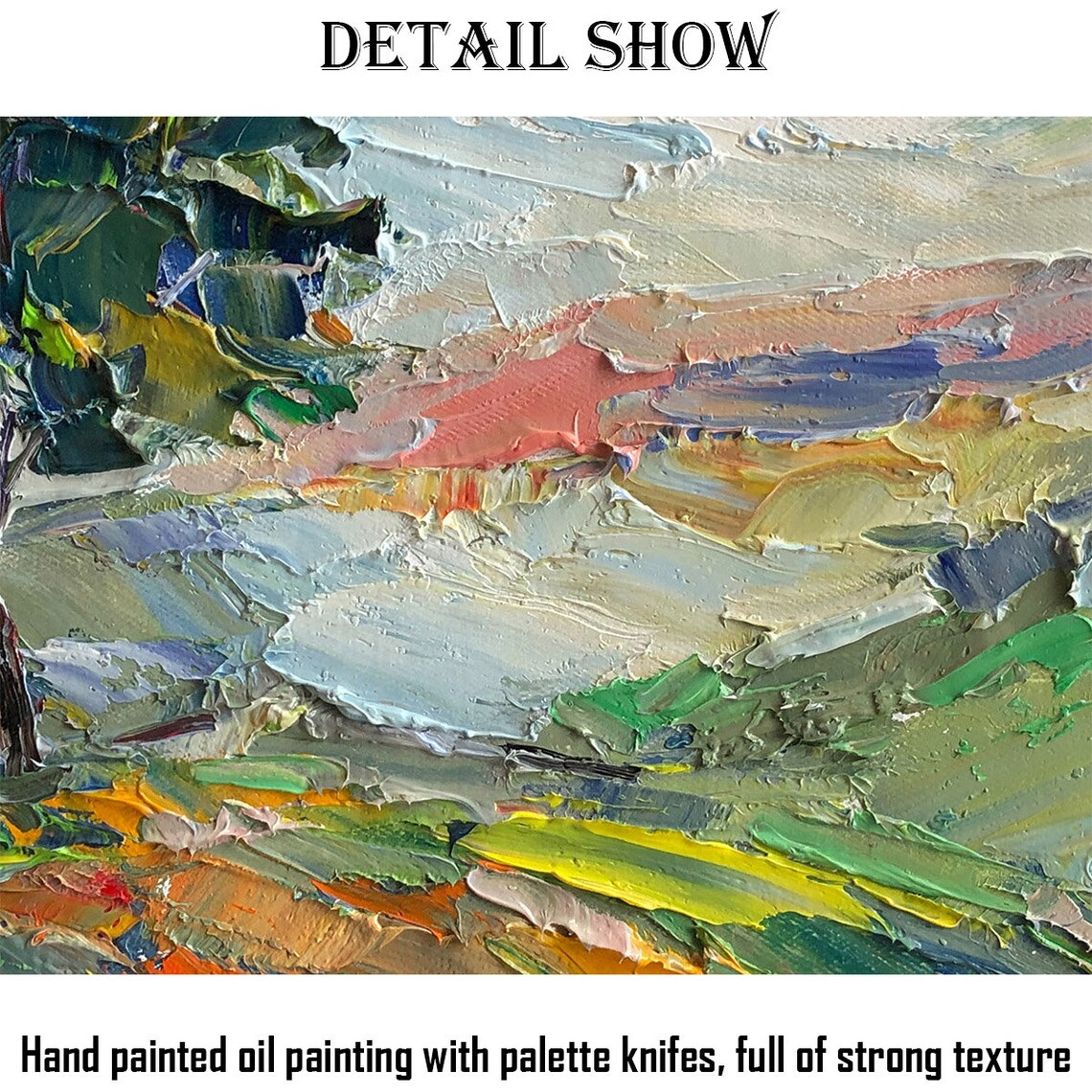 Landscape Oil Painting Wall Hanging Living Room Wall Art Etsy