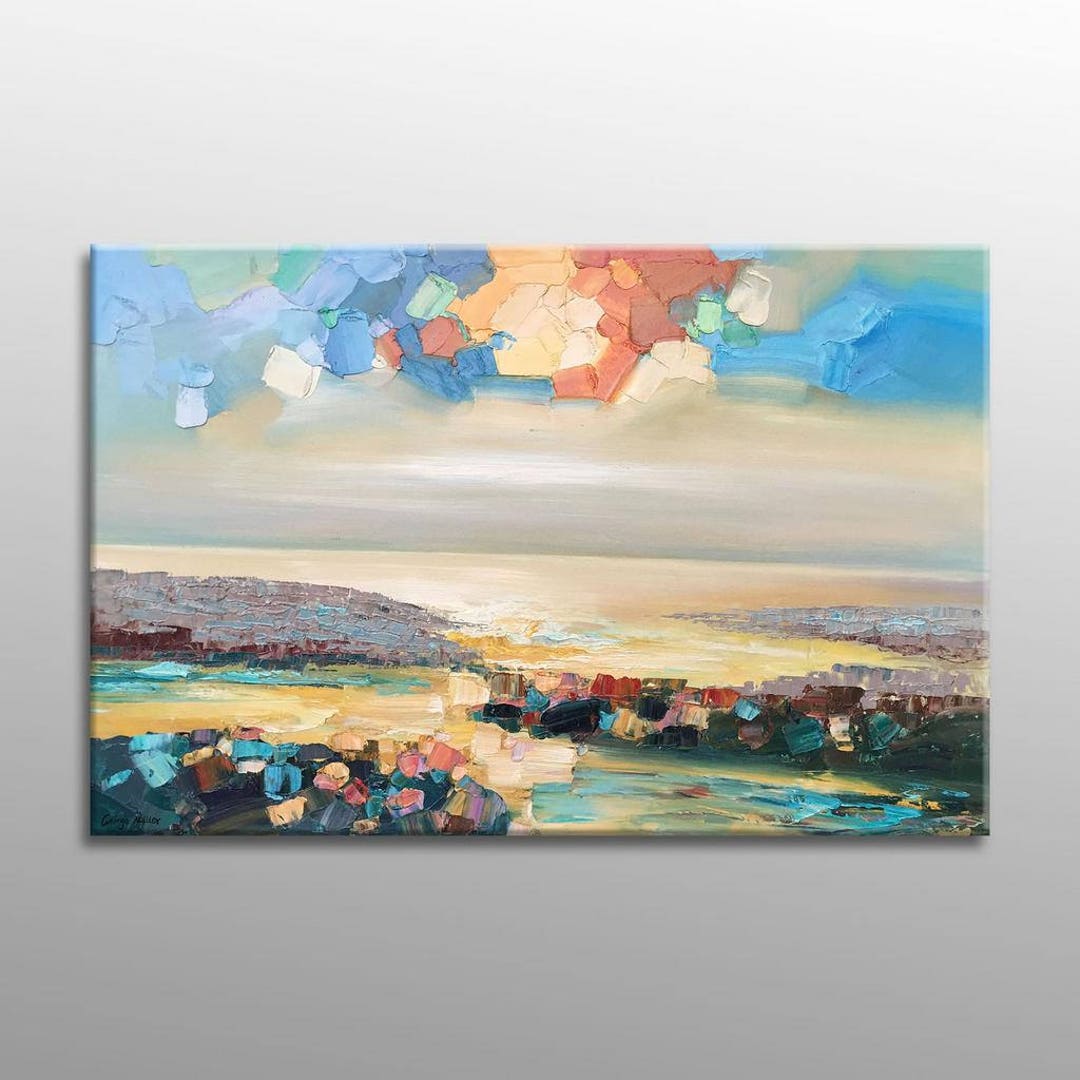 Original Abstract Landcape Painting, Fine Art, Oil on Canvas Painting ...
