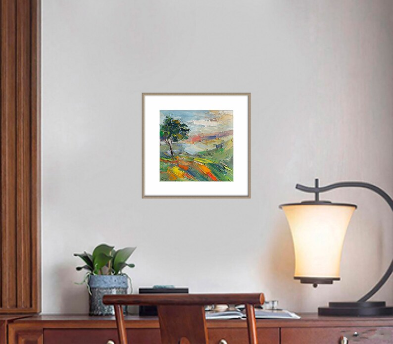 Landscape Oil Painting Wall Hanging Living Room Wall Art Etsy