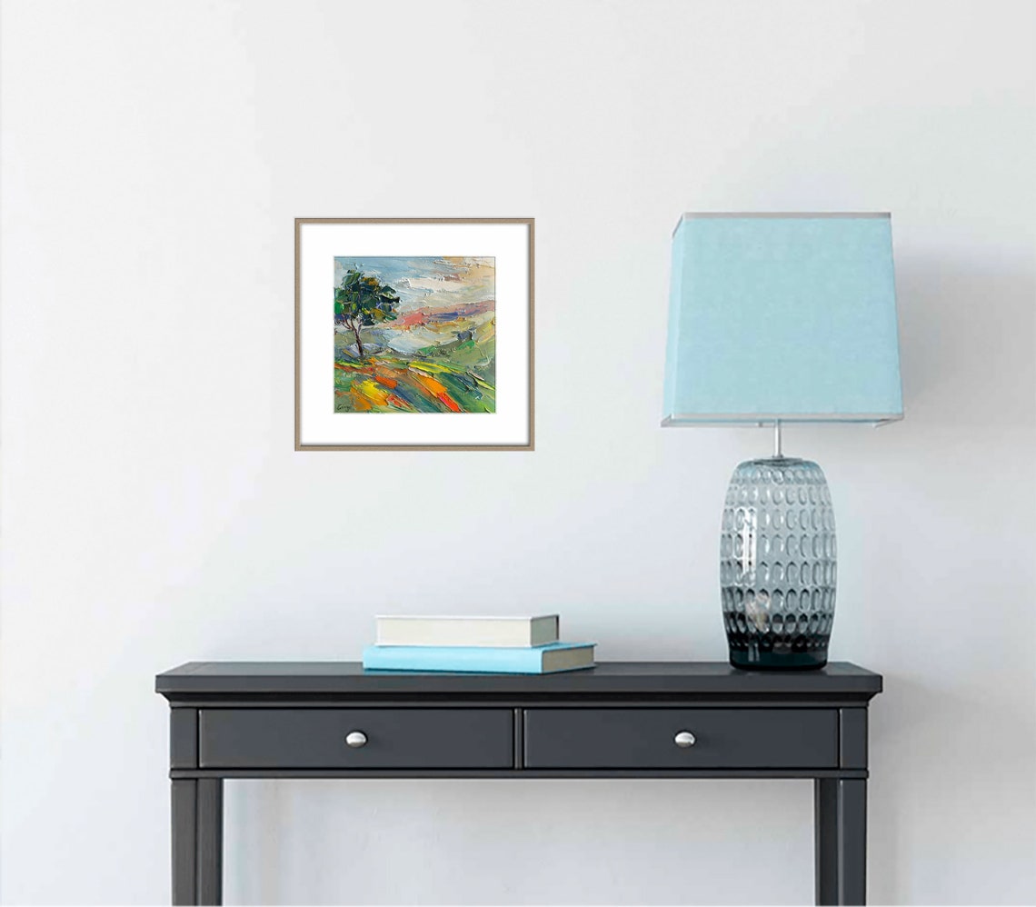 Landscape Oil Painting Wall Hanging Living Room Wall Art Etsy