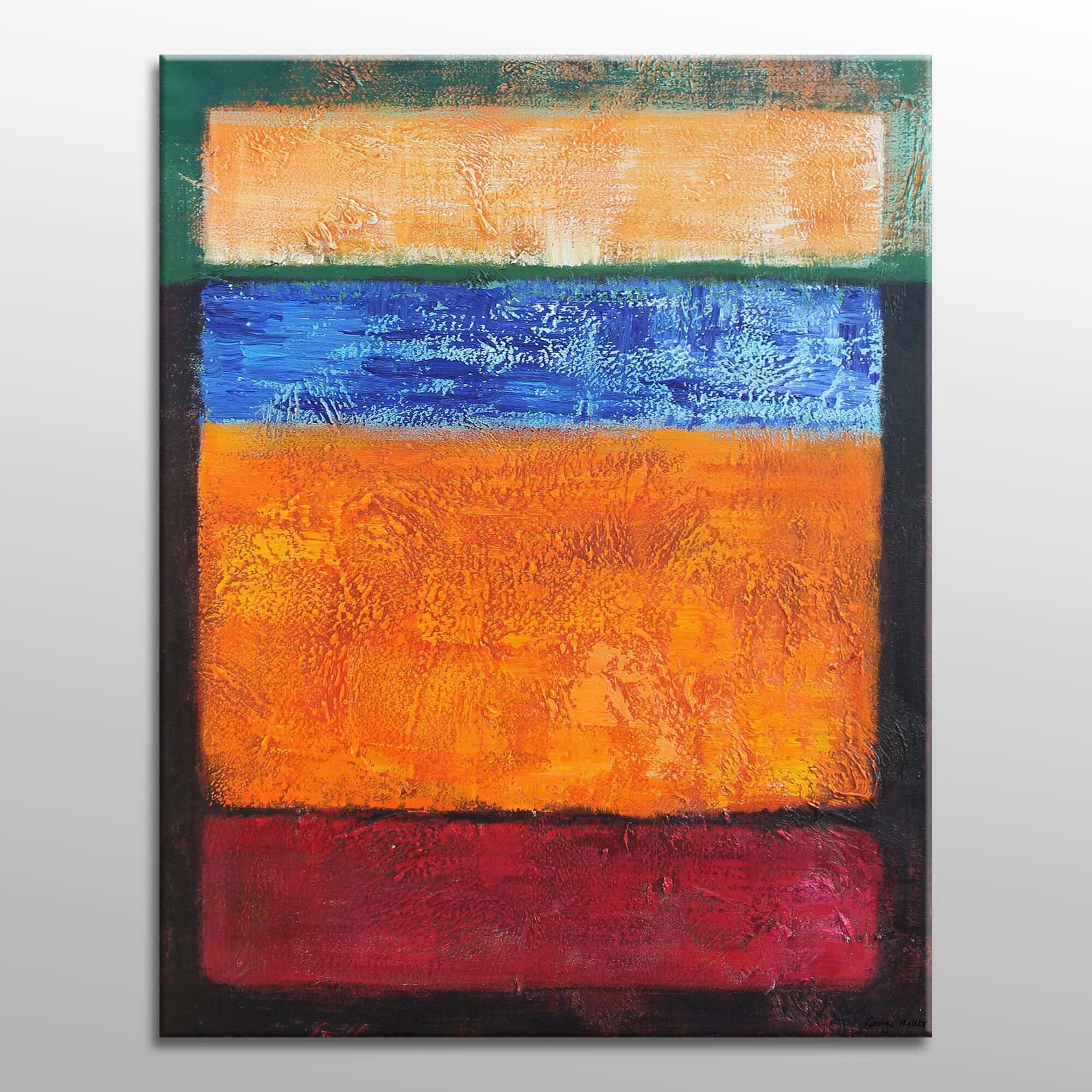 Large Abstract Painting Minimalist Art Living