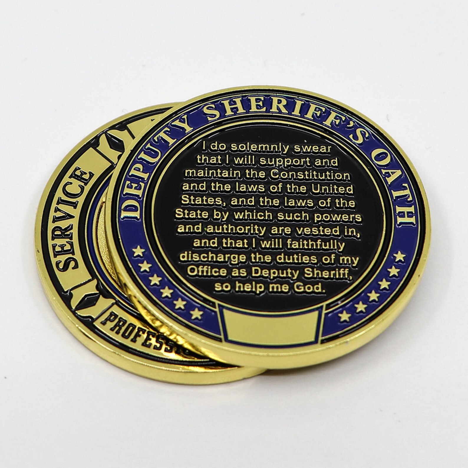 Deputy Sheriff's Oath Thin Blue Line Challenge Coin Each - Etsy
