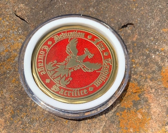 Black Helmet Fight Fire 4 Principles, Dedication, Tradition, Courage and Sacrifice Phoenix Firefighter Challenge Coin 1 3/4"