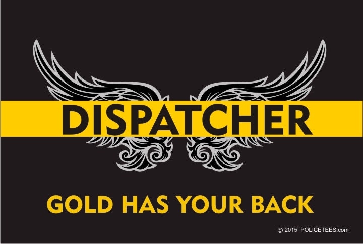 4 Thin Gold Line Dispatcher Gold Has Your Back | Etsy