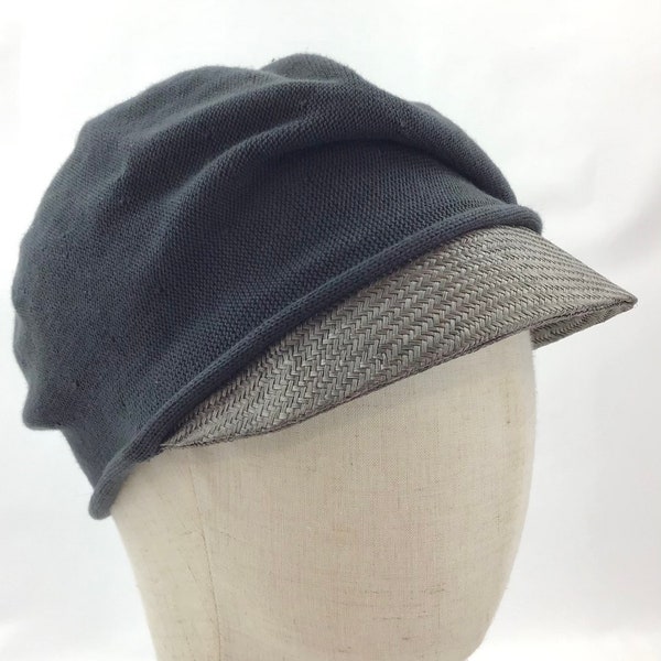 Mütze aus 100 % Baumwolle Farbe Anthrazit  Modell Pia