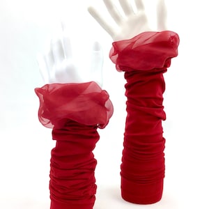 Armstulpen Jaya - die Verwandlungskünstlerin  -  Farbe Kirschrot