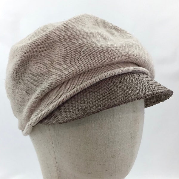 Mütze aus 100 % Baumwolle Farbe  Sand Modell Pia