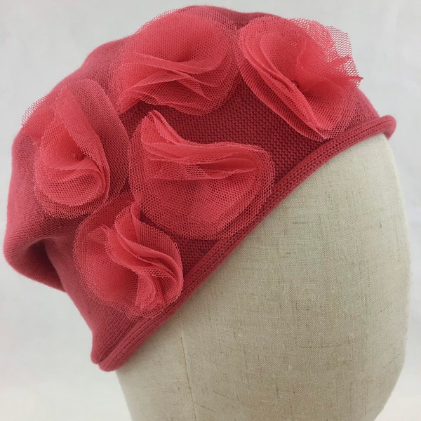Mütze aus 100 % Baumwolle Farbe indischrot  Modell Tessa