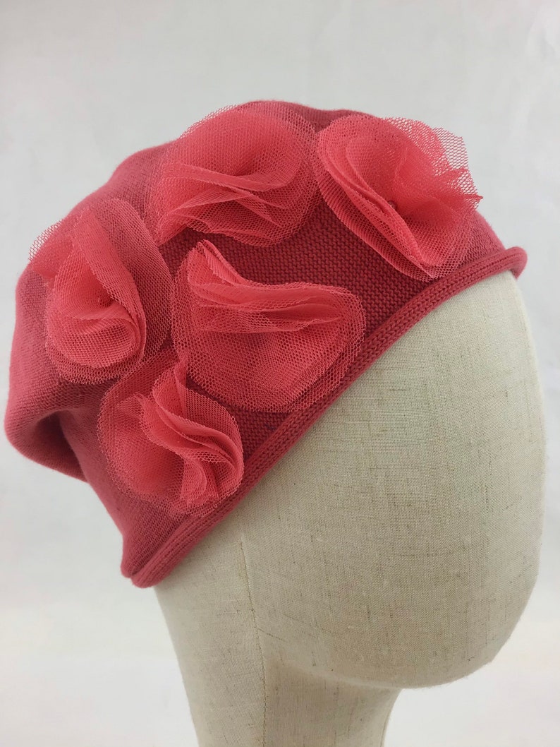 Mütze aus 100 % Baumwolle Farbe indischrot Modell Tessa image 1