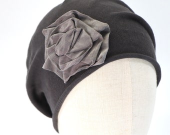 Mütze aus 100 % Baumwolle Farbe anthracite Modell Aurelí