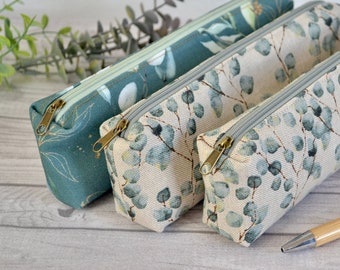 Trousse, trousse, imprimé eucalyptus, motifs variés