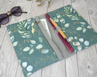 Trousse de voyage, coton motif eucalyptus