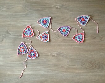 Gehaakte vlaggetjesslinger / crochet bunting