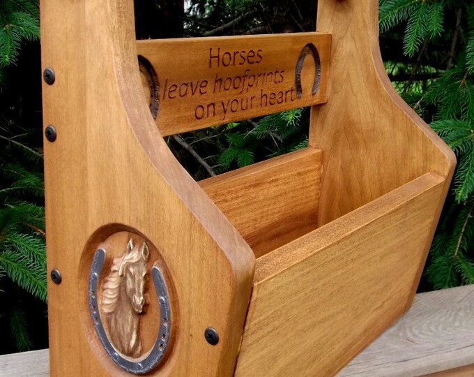 horse brush box CarvedArtStudio511