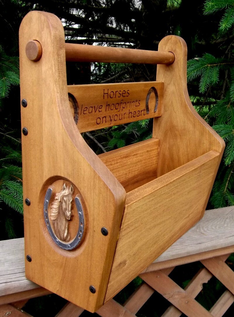 Custom Horse Grooming Tote / Golden Mahogany