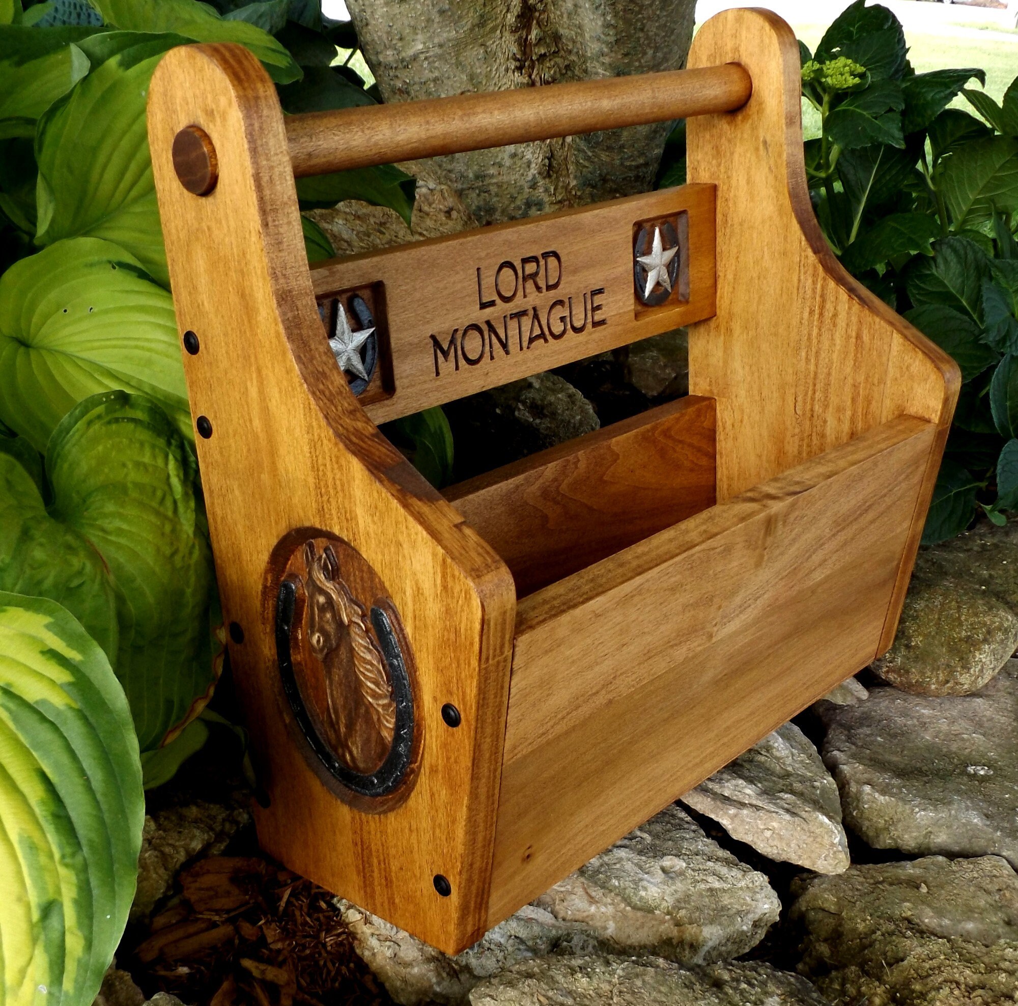 Custom Horse Grooming Tote / Golden Mahogany