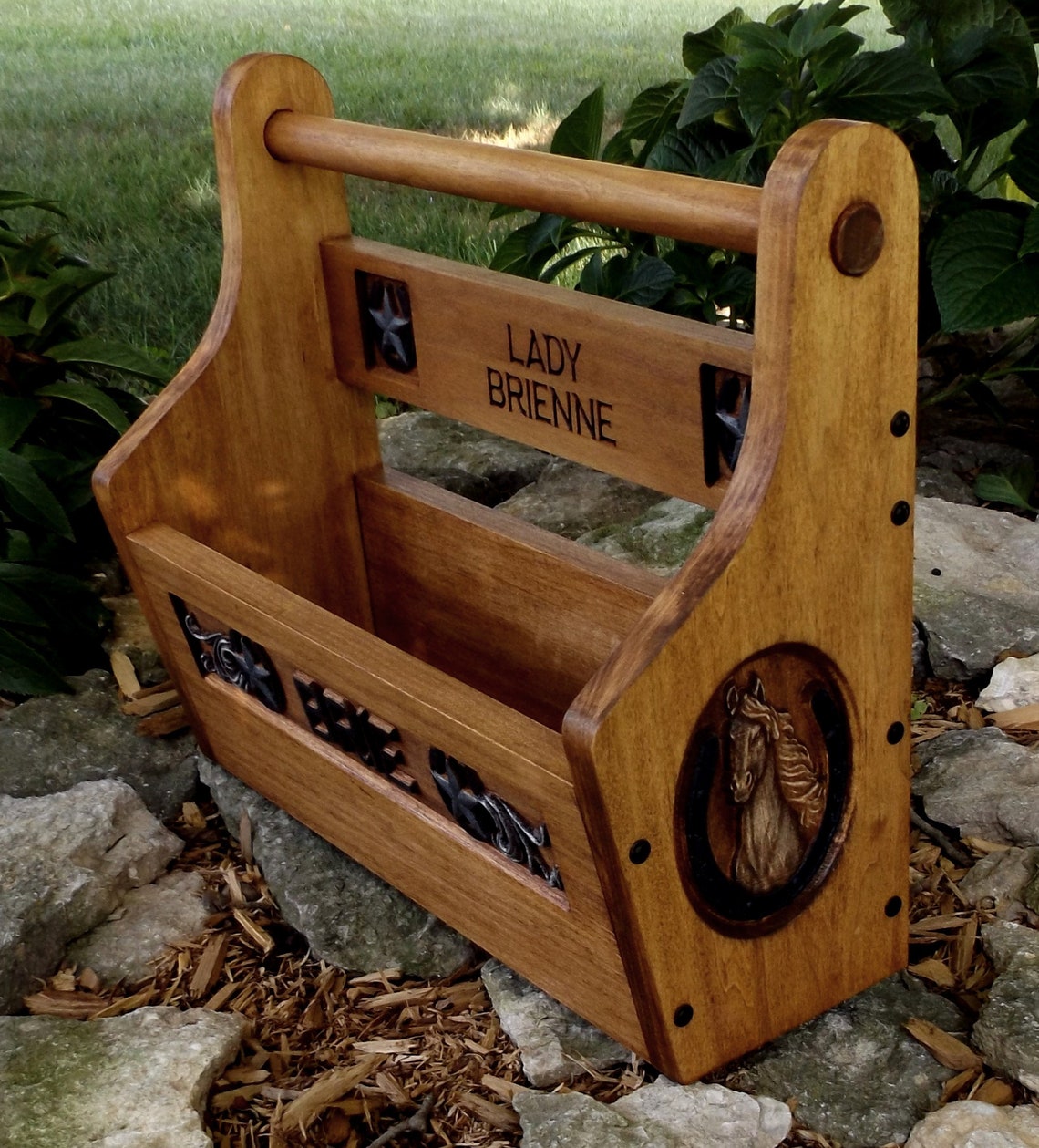 Custom Horse Grooming Tote / Carved Faceplate Etsy