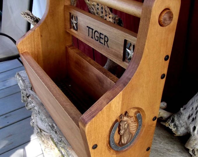 Custom Horse Grooming Tote /  Golden Mahogany