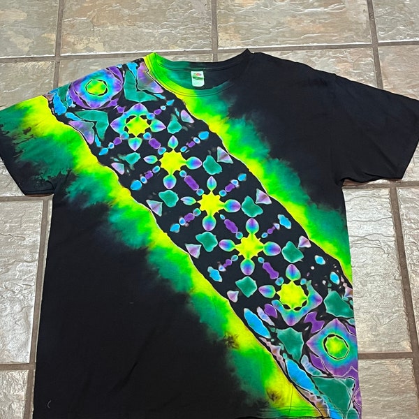 reverse tie dye black shirt