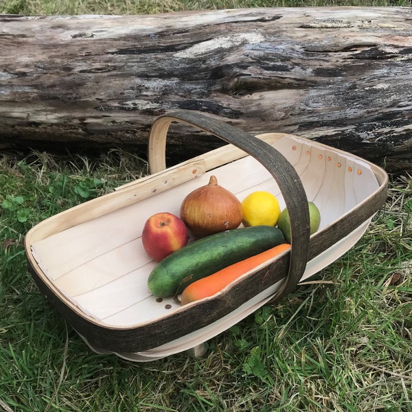 Wealden Trug Sussex de style traditionnel - Panier de jardin fabriqué à la main pour un jardinage élégant (Taille 5)