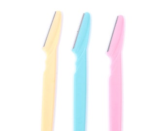 Pack of 3 Plastic Hair Razors. Eyebrow Shapers. Hair Remover