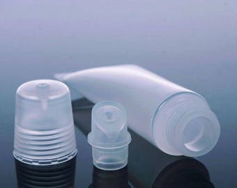 5 x Mini 8ml Empty Transparent Lip Balm Squeeze Tubes. Clear Lipstick & Gloss Containers. Create Your Own Cosmetics, Lotion and Make-Up.