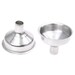 Pack of 5 Mini Silver Coloured Stainless Steel Metal Filter Funnels. 36mm x 25mm. 