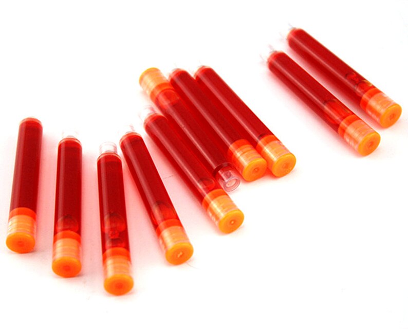 Pack of 10 Fountain Pen Ink Cartridges. Different Colours Etsy UK