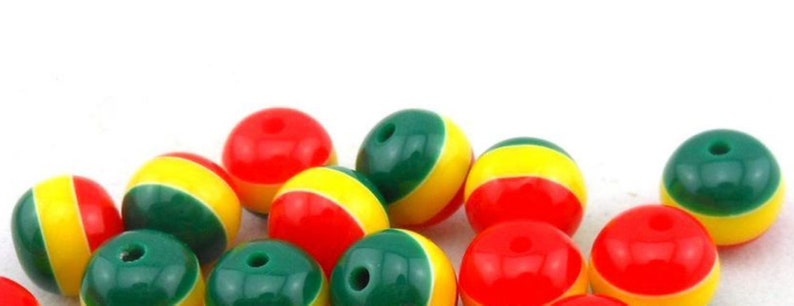 Pack 100 Mini Red Plastic Ball Beads