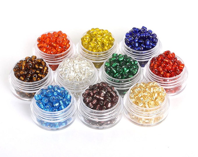 Pack of 1500 Czech Seed Glass Beads. 3mm Tube Spacers. Different Colours Available