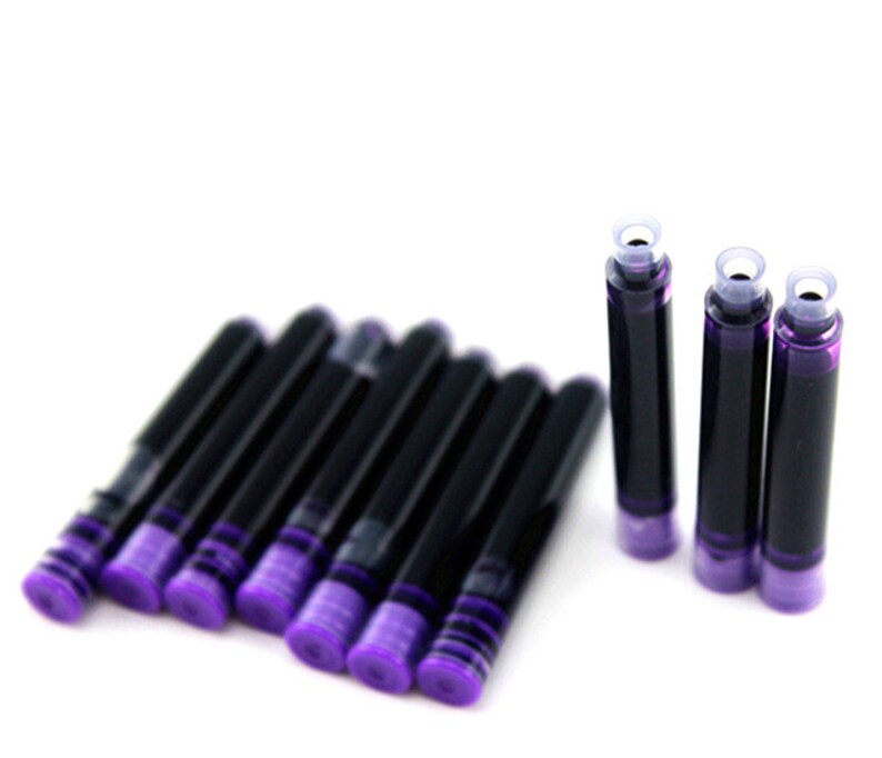 Pack of 10 Fountain Pen Ink Cartridges. Different Colours Etsy UK