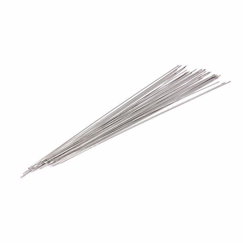 Pack of 25 Extra Long Thin Silver Sewing Needles 115mm Etsy