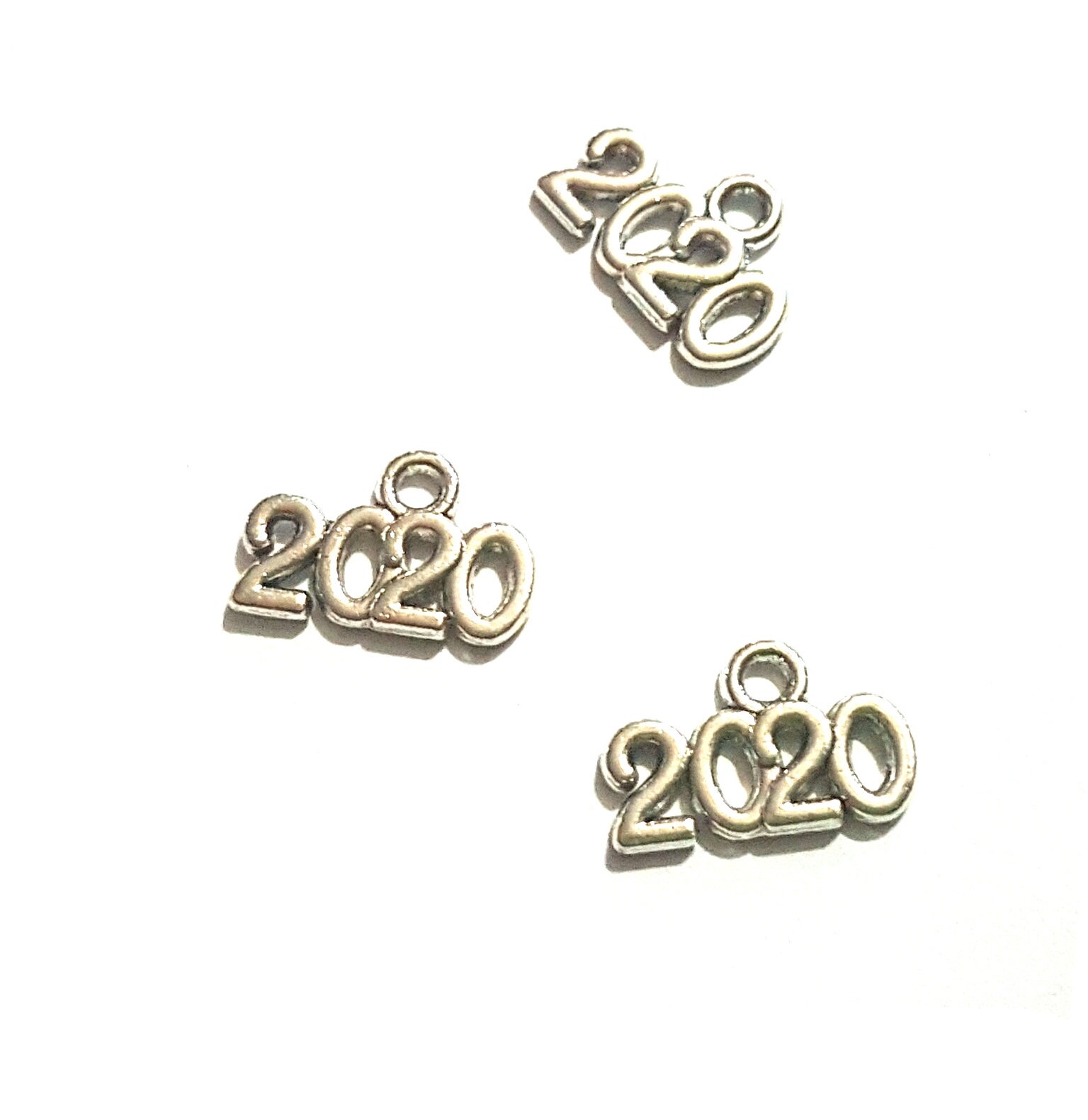 Pack of 20 Silver Number 2020 Charms Summer Olympics Pendants Pack of 20 Silver Number 2020 Charms Summer Olympics Pendants