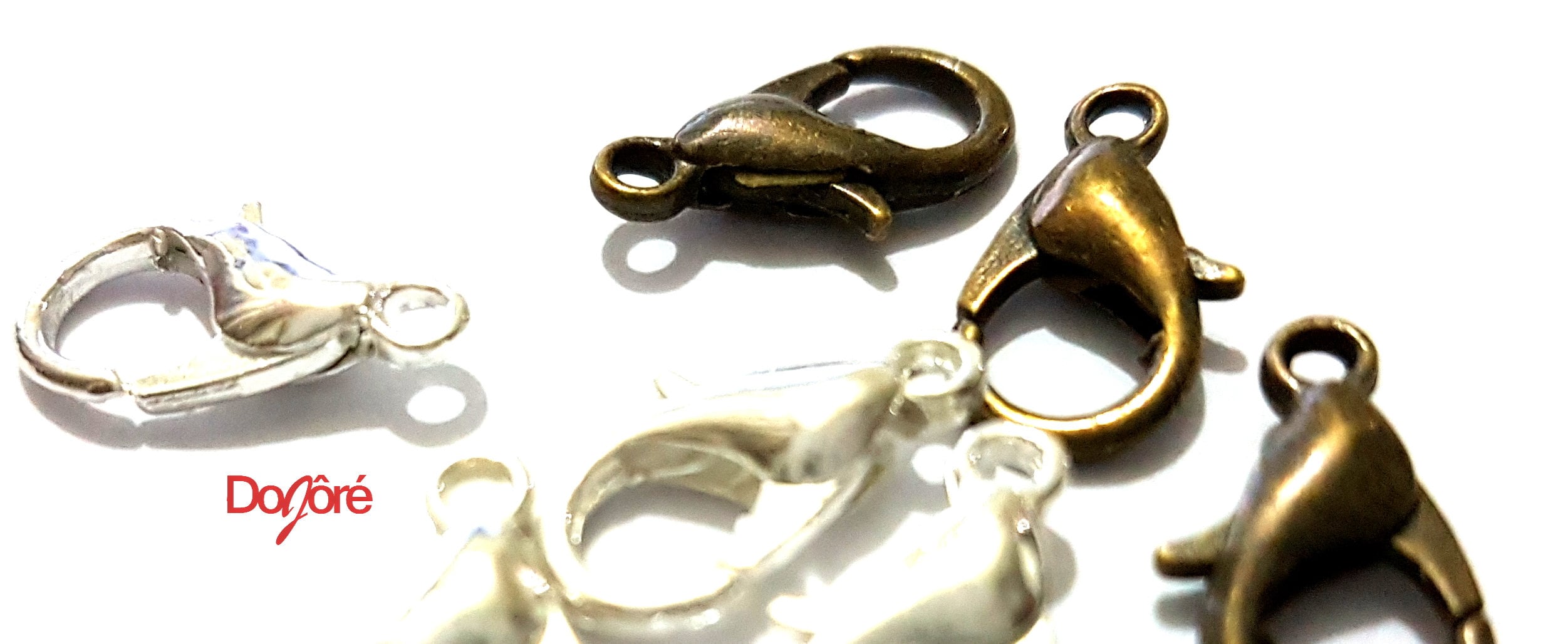 50 x 10mm Lobster Clasps Claw Jewellery Trigger Necklace Craft Making 3 Colours