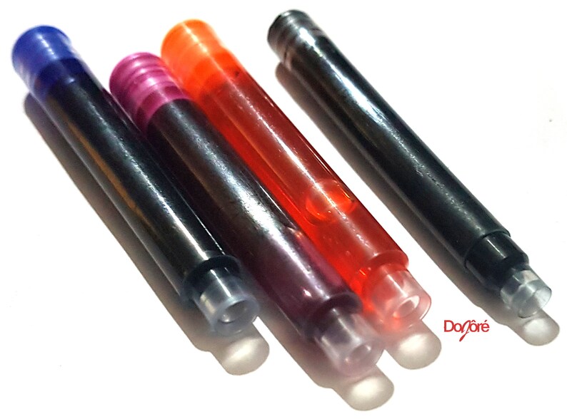 Pack of 10 Fountain Pen Ink Cartridges. Different Colours Etsy
