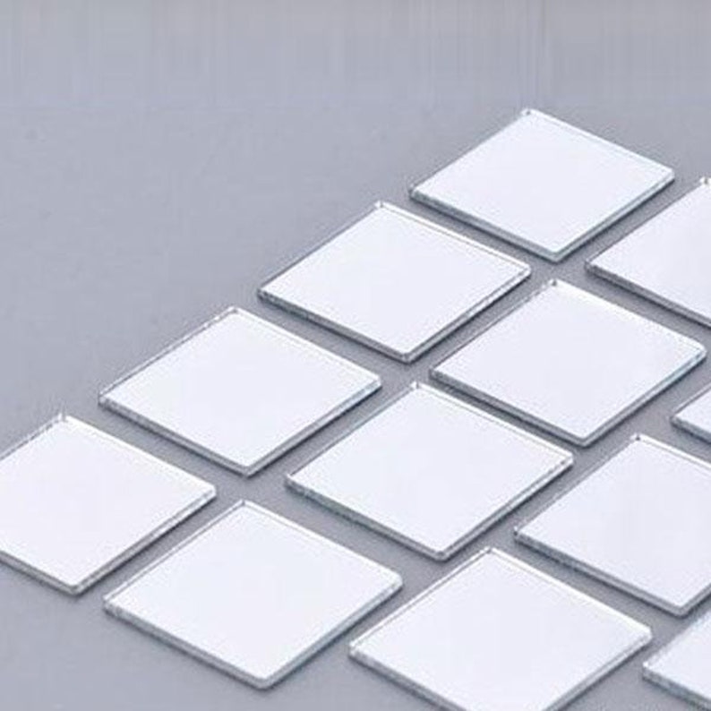 Pack Of 100 Acrylic Mirror Tiles Diffe Styles 2cm X Wall Stickers