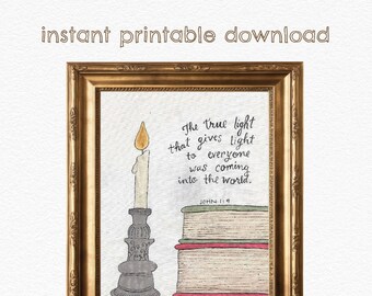 True Light DIGITAL DOWNLOAD - Literary Art Print