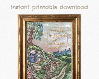 Village in Spring DIGITAL DOWNLOAD Literary Art Print