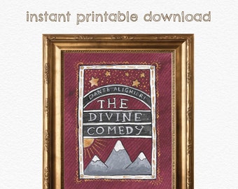 The Divine Comedy DIGITAL DOWNLOAD Literary Art Print