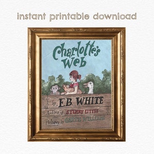 Charlotte's Web DESCARGA DIGITAL Impresión de arte literario