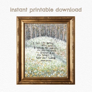Spring After Winter DIGITAL DOWNLOAD Literary Art Print