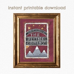 The Divine Comedy DIGITAL DOWNLOAD Literary Art Print