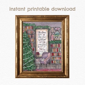 Piccole donne Natale DOWNLOAD DIGITALE - Stampa d'arte letteraria