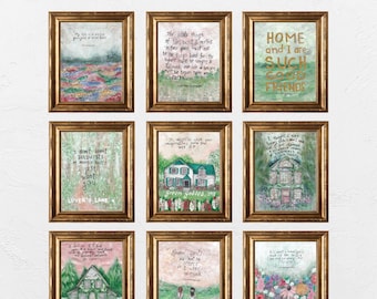 Anne of Green Gables Print Set – Literary Gallery Wall (Digital Download)