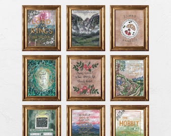 The One Ring Set 2 - Instant Gallery Wall - Downloadable Art - Set of 9