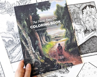 The Road Goes On Coloring Book