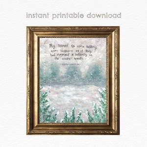 Winter Woods (Edith Wharton Quote) DIGITAL DOWNLOAD - Literary Art Print - Ethan Frome