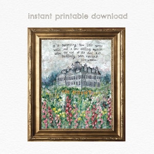 The Mount: Home of Edith Wharton DIGITAL DOWNLOAD - Literary Art Print ...
