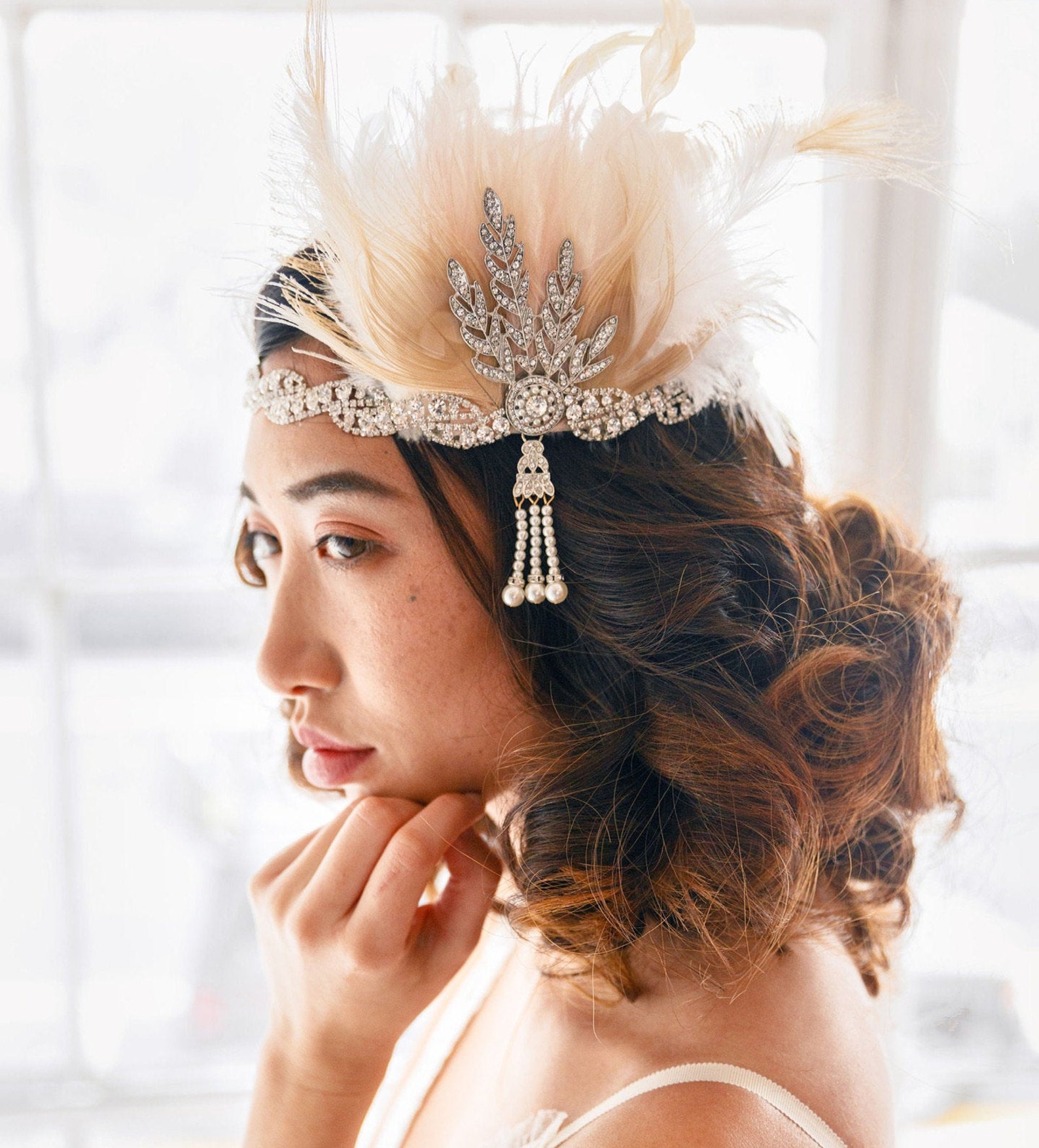 gatsby bridal headpiece